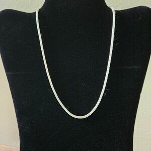 Sterling Silver Mesh Chain Necklace 2mm